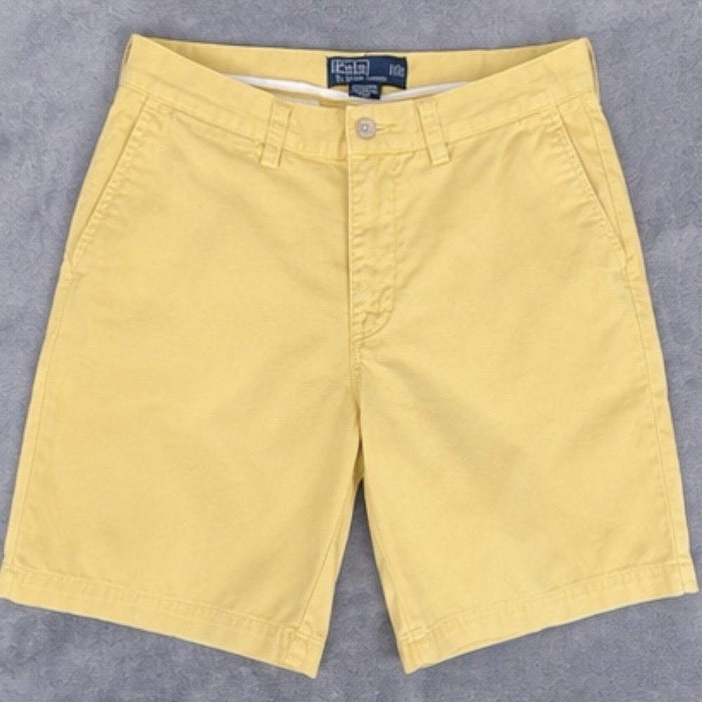 Polo Ralph Lauren Prospect Chino Shorts Yellow Men’s 30 Classic Fit Cotton 9”